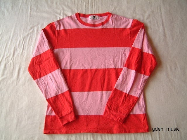 GOODENOUGH ボーダー ロンTXL 赤 ピンク長袖ロンT