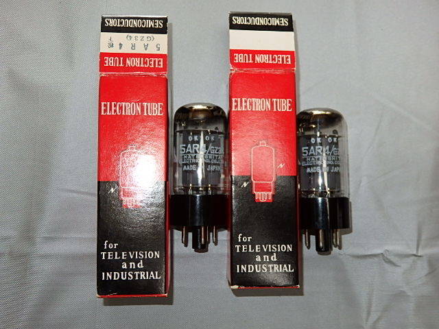 ★真空管 整流管 5AR4GT/GZ34 松下 箱入　同ロット （ジャンク品）オブジェ、研究用：2本★_1