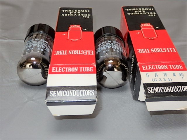 ★真空管 整流管 5AR4GT/GZ34 松下 箱入　同ロット （ジャンク品）オブジェ、研究用：2本★_3