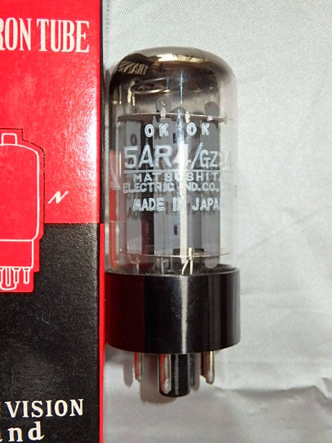 ★真空管 整流管 5AR4GT/GZ34 松下 箱入　同ロット （ジャンク品）オブジェ、研究用：2本★_5