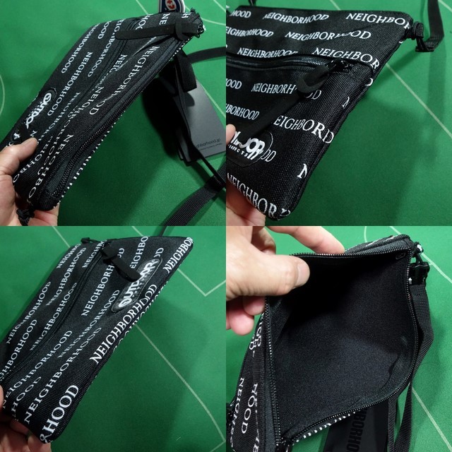 □NEIGHBORHOOD x OUTDOOR PRODUCTS コラボ ロゴ総柄 サコッシュ E 