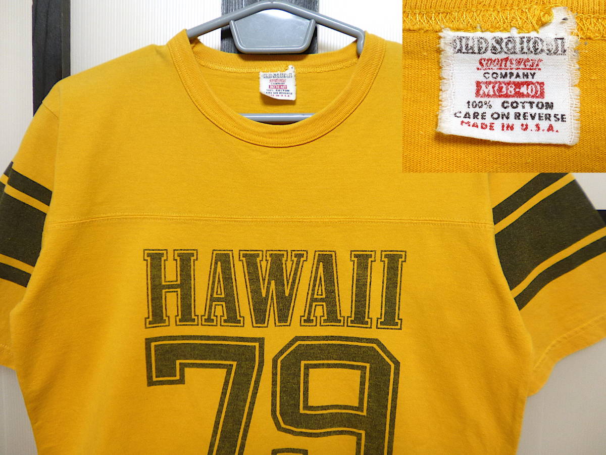  US古着 70s スポーツウェア社製ボディ ハワイ ナンバリング Tシャツ USA製 / アメリカ古着 70年代 sportswear HAWAII Souvenir アメリカ製(文字、ロゴ)｜売買されたオークション情報、yahooの商品情報を Mサイズ