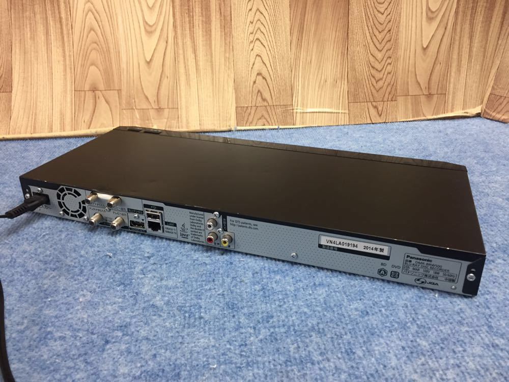 パナソニックブルーレイレコーダー　DMR-BRW500 2014年製　動作品 Panasonic パナソニック DMR-BRW500 ブルーレイディスクレコーダー