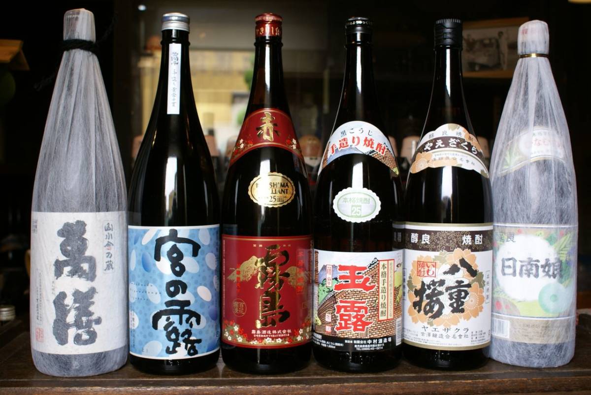  萬膳 宮の露 ブルー 赤霧島 玉露 八重桜いも 日南娘 6本セット(セット、まとめ売り)｜売買されたオークション情報、yahooの商品情報をアーカイブ公開 - オークファン 芋焼酎