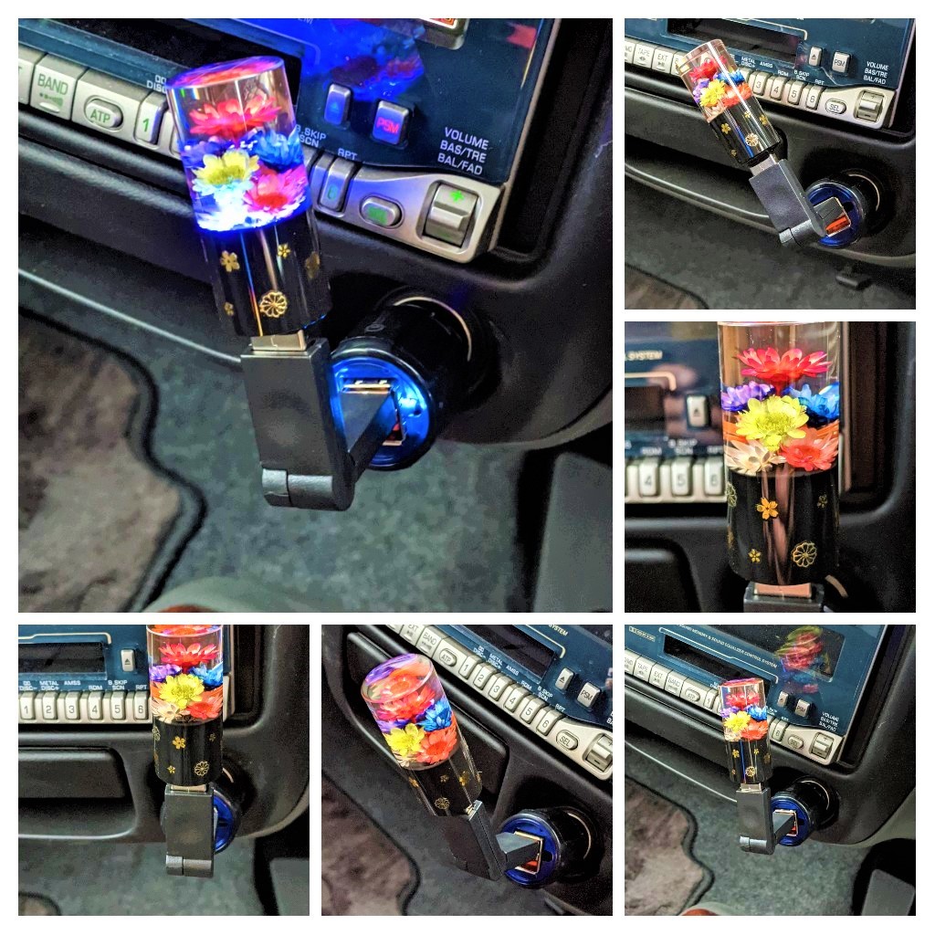  和風 水中花 桜吹雪 可変ジョイント 特注 レインボー LED USB 12V 24V 旧車 デコトラ シャンデリア イルミネーション 室内灯 ムードランプ(アクセサリー)｜売買されたオークション情報、yahooの商 その他
