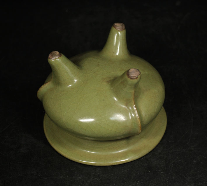 龍泉窯 青磁三足香炉 博物館展示品 来歴有 宋時代 0 龍泉三