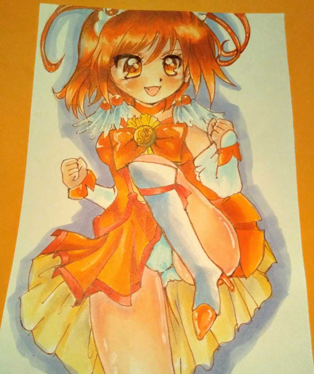 手描きイラスト スマイルプリキュア キュアサニー 日野あかね 手描きイラスト 売買されたオークション情報 Yahooの商品情報をアーカイブ公開 オークファン Aucfan Com