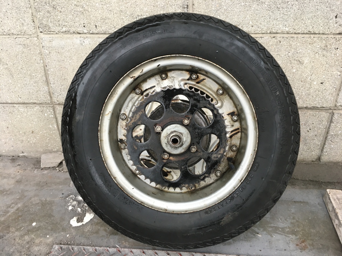SUZUKI バンバン125 RV125 74年式 リアホイール ハブ付 レストア 流用