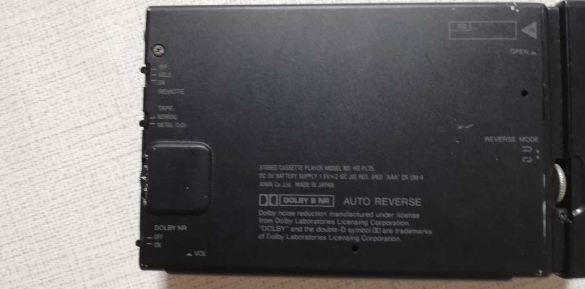 アイワ AIWA ステレオカセットプレーヤー HS-PL35 ☆ジャンク