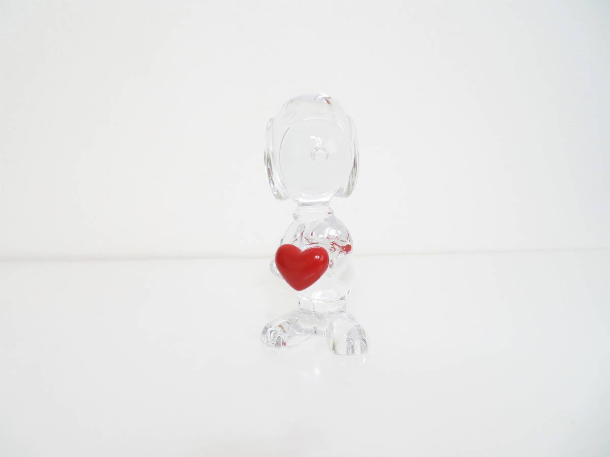 美品】Baccarat バカラ スヌーピー ハート 置物 クリスタル Baccarat