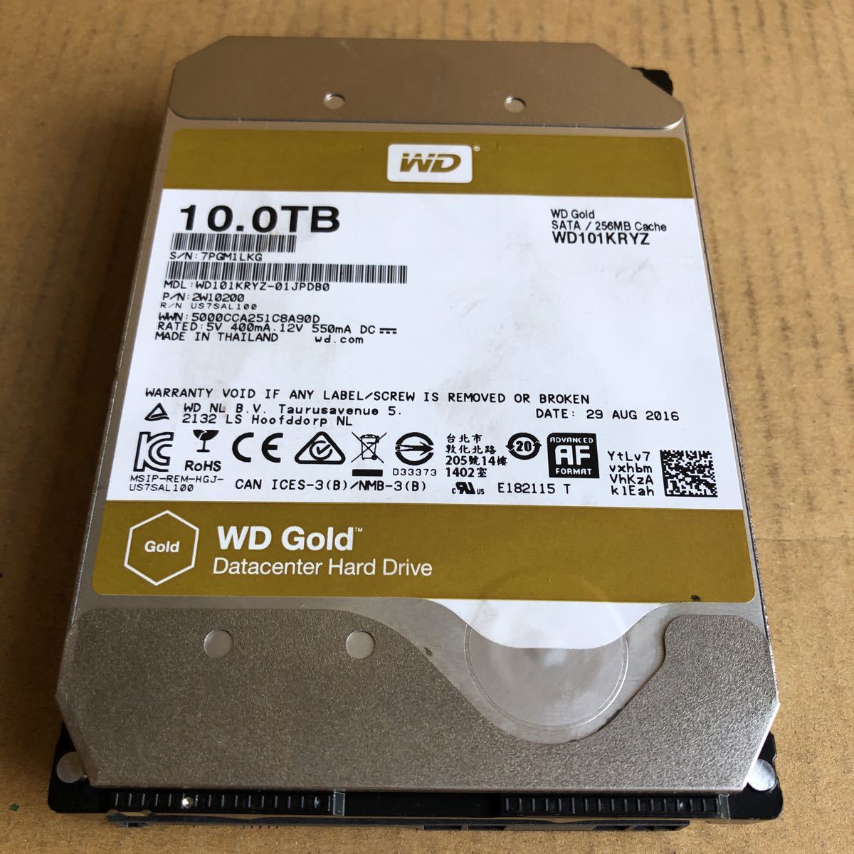 デイリー スタイル 公式 WD Gold 内蔵HDD 10TB WD101KRYZ ジャンク