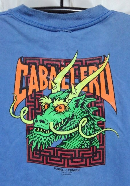 POWELL PERALTA パウエル キャバレロ 青 L～XL 古着 POWELL PERALTA