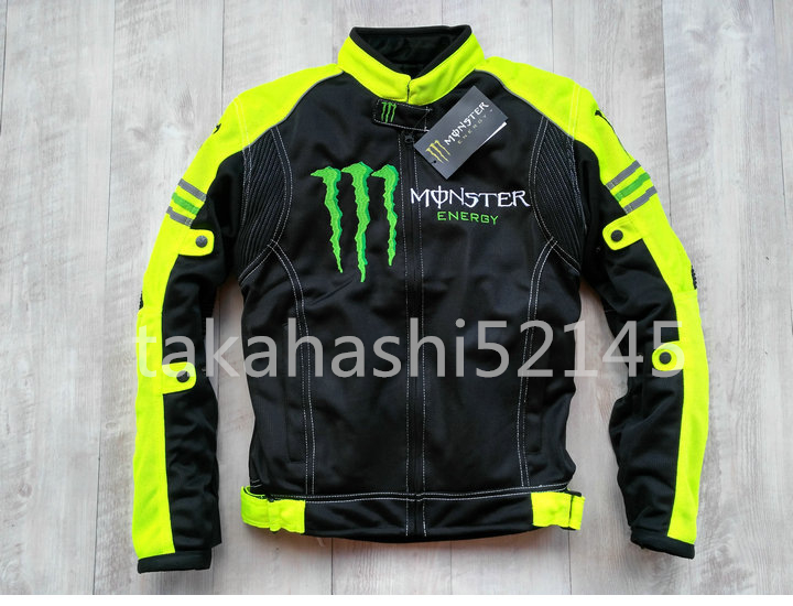 定番，お得 MONSTER ENERGY バイクジャケット 通気性 ライディングジャケット プロテクター付 蛍光イエロー サイズM XXXL選択可(Mサイズ)｜売買されたオークション情報、yahooの商品情報をアーカイブ公開 - オ 男性用