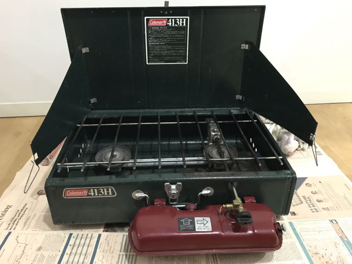 安い，人気セール ジャンク 動作未確認 コールマン Coleman ツーバーナー パワーハウス 413H(ツーバーナー)｜売買されたオークション情報、yahooの商品情報をアーカイブ公開 - オークファン ツーバーナー