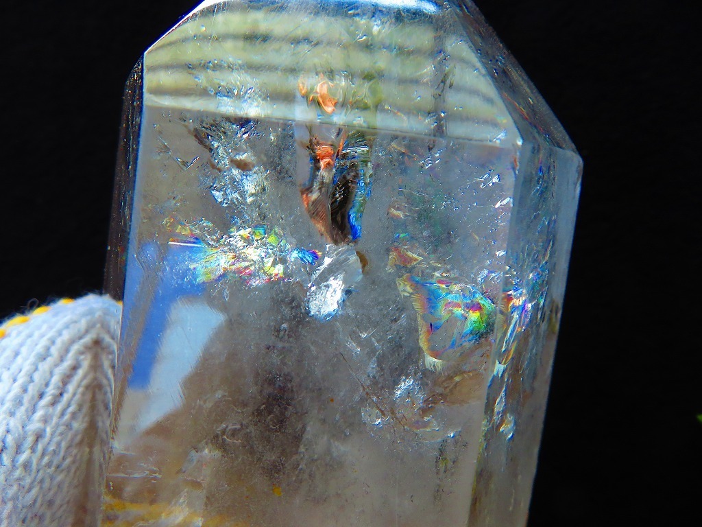 ☆超迫力☆天然水晶☆ヒマラヤ産☆高透明☆虹入り☆100A六角柱☆超巨大