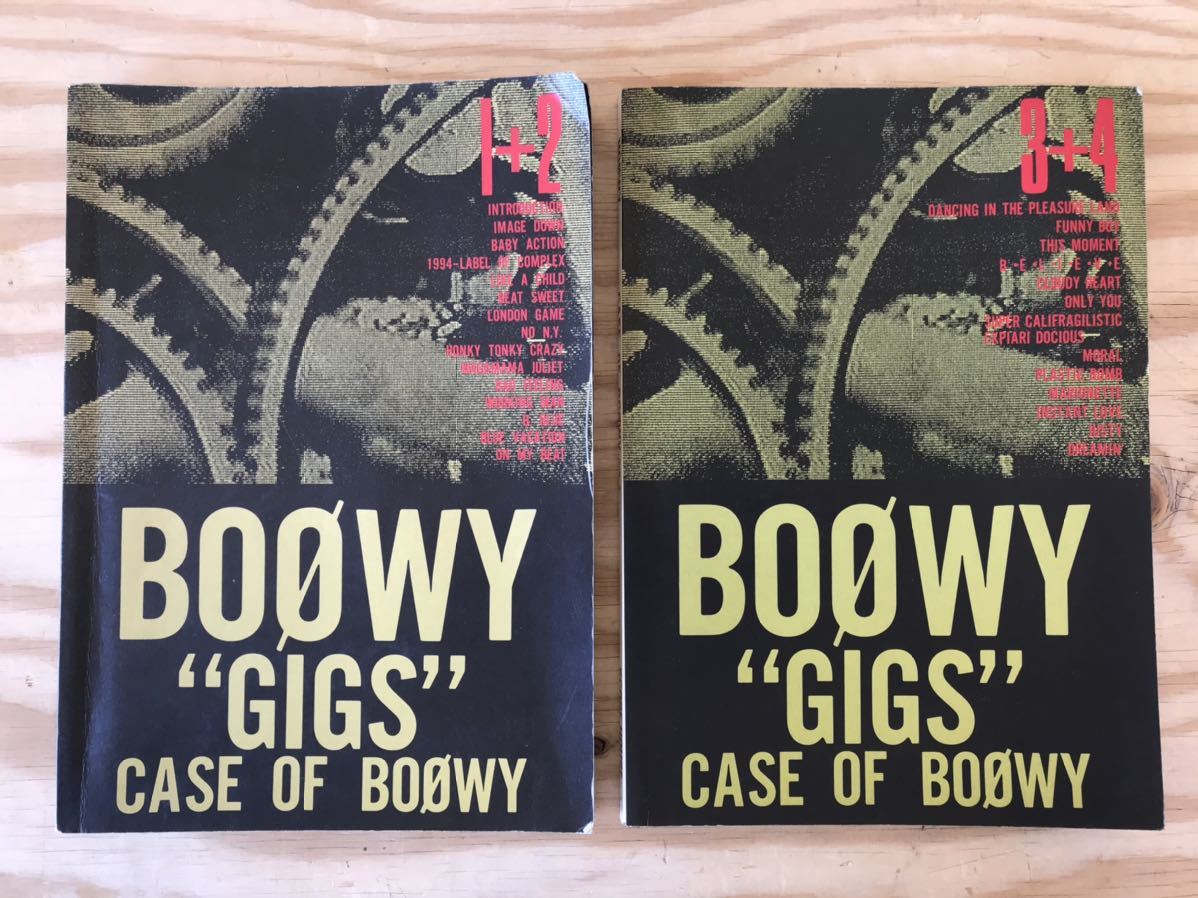 mネコポスF BOOYW バンドスコア ① 「GIGS CASE OF BOOWY」 1+2 3+