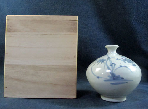 古伊万里 徳利 染付 草花文 VOC 徳利 染付 古伊万里 草文 花器