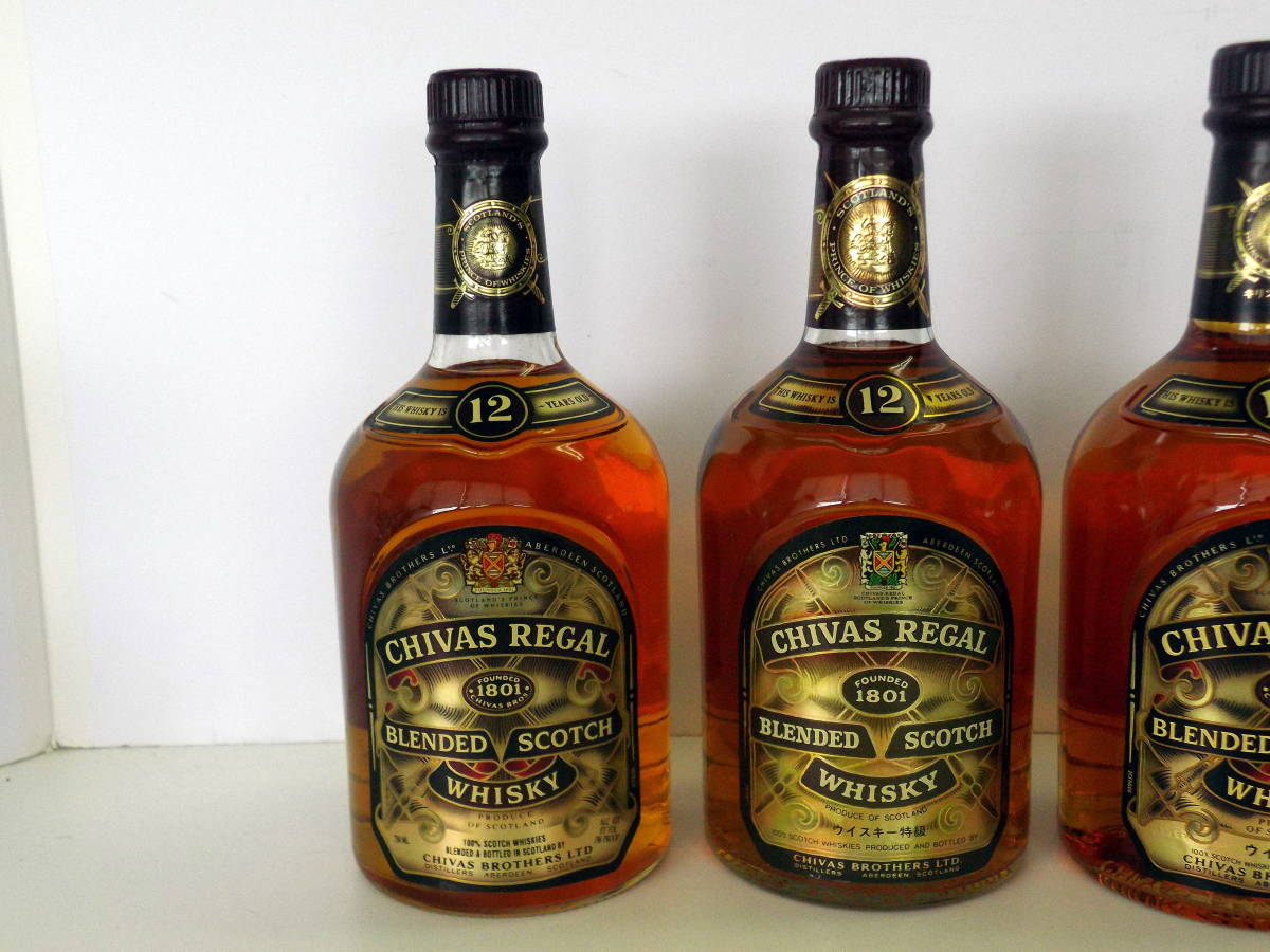 K832 4本まとめて！シーバスリーガル 12年 CHIVAS REGAL 12年 SCOTCH