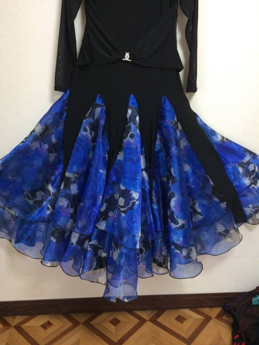 社交ダンス 社交ダンスドレス 広がる裾 モダンドレス 競技用ドレス ダンス ドレス 新品☆ダンスドレス☆スタンダード☆社交ダンス☆競技会☆パーティー 社交ダンス衣装 衣装 ダンス衣装 パーティー 通販・人気 送料無料社交ダンスドレス モダンスカート ワンピース