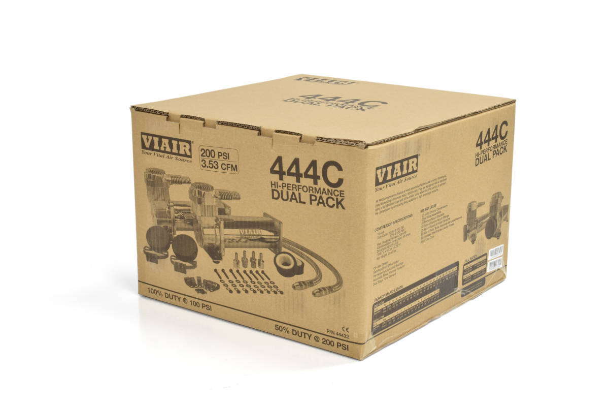 再入荷品 ◇VIAIR STEALTH 444C DUAL PACK クローム エアサス用 