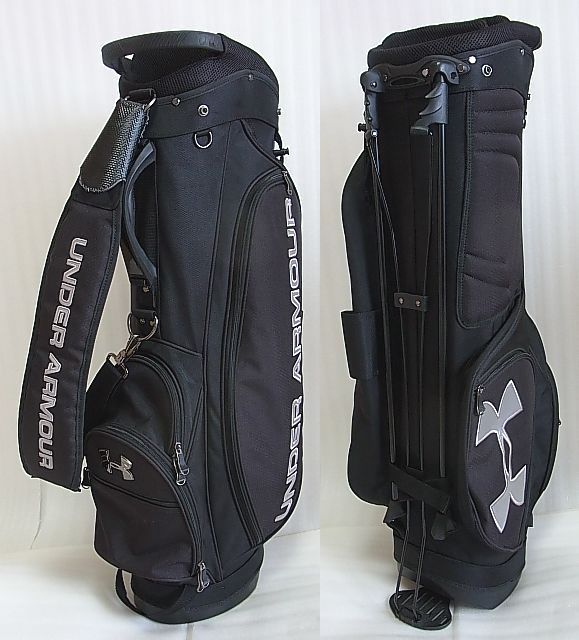 ☆UNDER　ARMOUR　アンダーアーマー　8.5型　スタンドBAG　黒Xグレー☆ アンダーアーマー UA UNDER ストーム ゴルフ 8分の通販