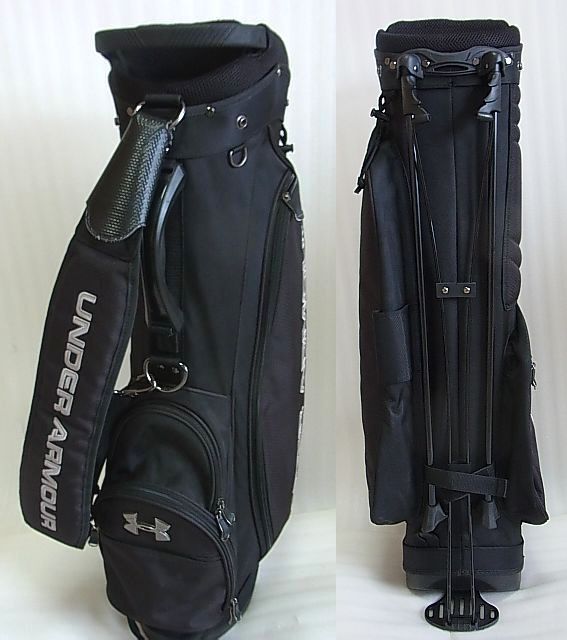 ☆UNDER　ARMOUR　アンダーアーマー　8.5型　スタンドBAG　黒Xグレー☆ アンダーアーマー UA UNDER ストーム ゴルフ 8分の通販