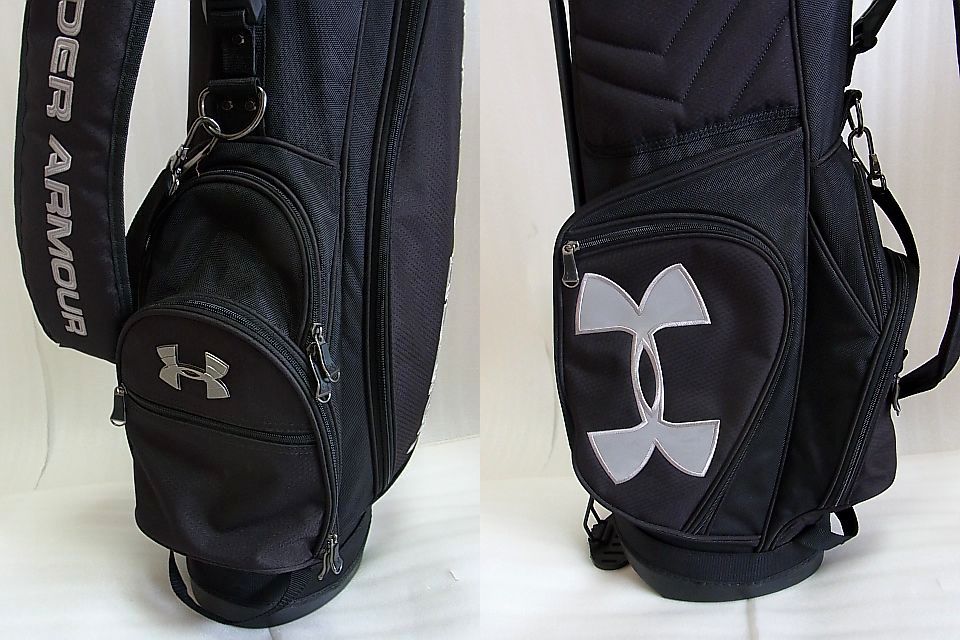 ☆UNDER　ARMOUR　アンダーアーマー　8.5型　スタンドBAG　黒Xグレー☆ アンダーアーマー UA UNDER ストーム ゴルフ 8分の通販