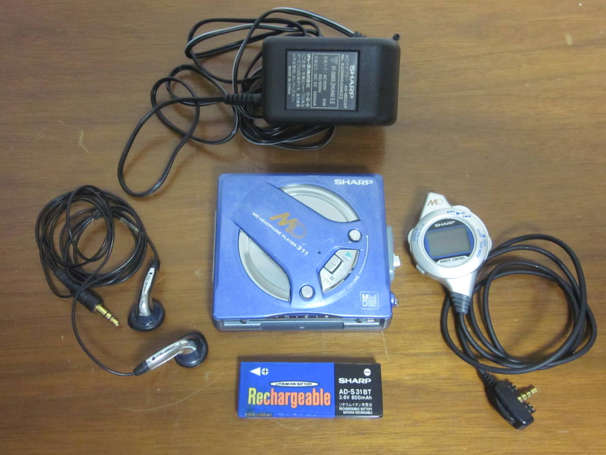 ☆ 中古 SHARP シャープ MDヘッドホンプレーヤー MD-SS311-A ☆