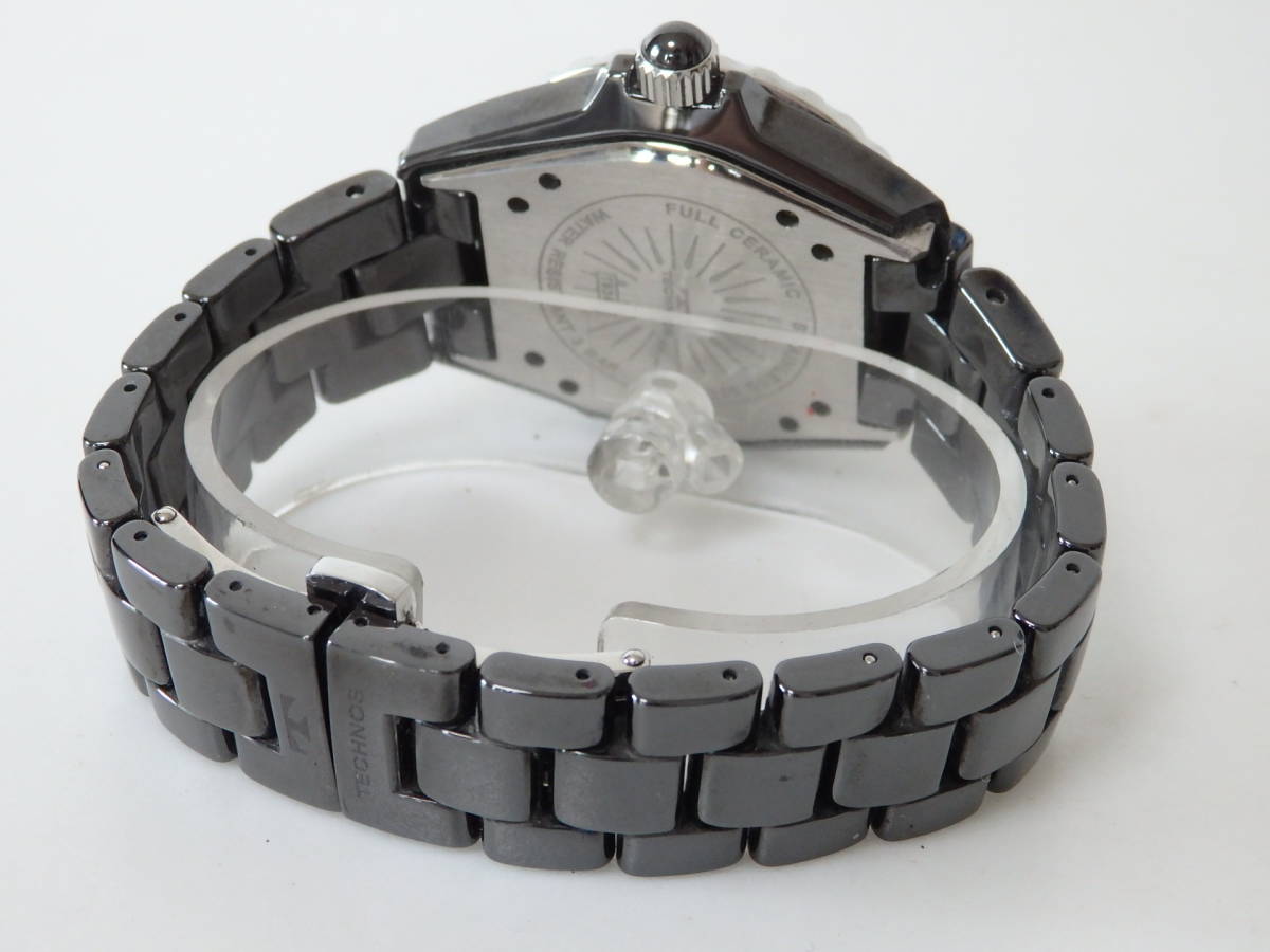 セラミック TECHNOS CERAMIC ・クォーツ腕時計 テクノス | メンズウォッチ 加坪屋（かつぼや） グレーガンメタ・セラミック 男女兼用時計 J12 男性用腕時計 新型と旧型の違い クロノグラフ J12, ブラック