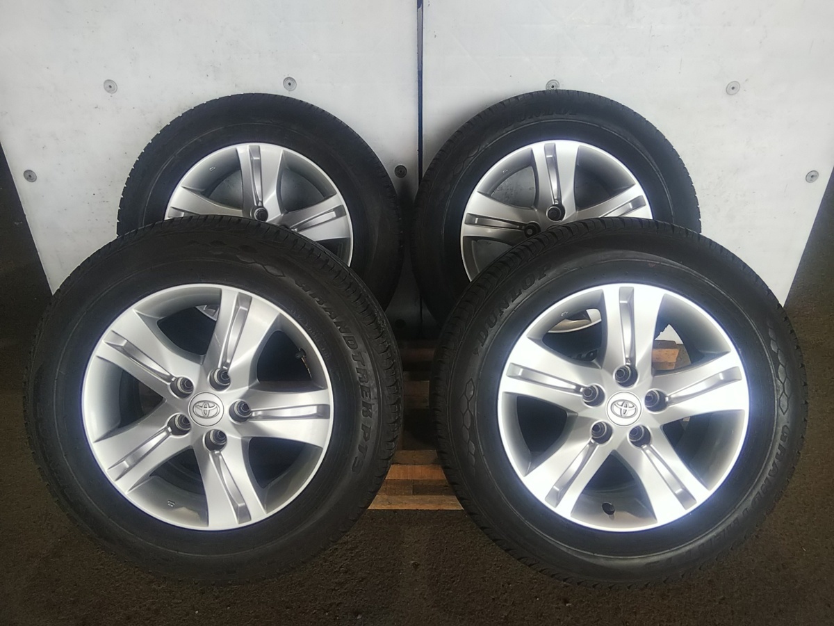 人気定番 全国 トヨタ純正アルミ 16x6J ５穴114.3 ET50 ＆ ダンロップ夏 215/65R16 溝あり 4本SET S1192(ラジアルタイヤ)｜売買されたオークション情報、yahooの商品情報をアーカイブ公開 - オークファン 5穴
