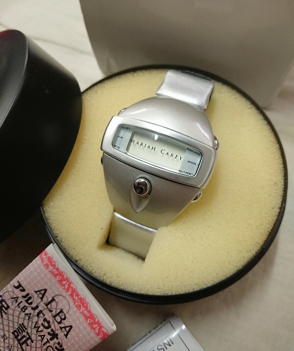 SEIKO ALBA SPOON Y2K シルバー 布製 メンズ 時計 新品電池 ALBA