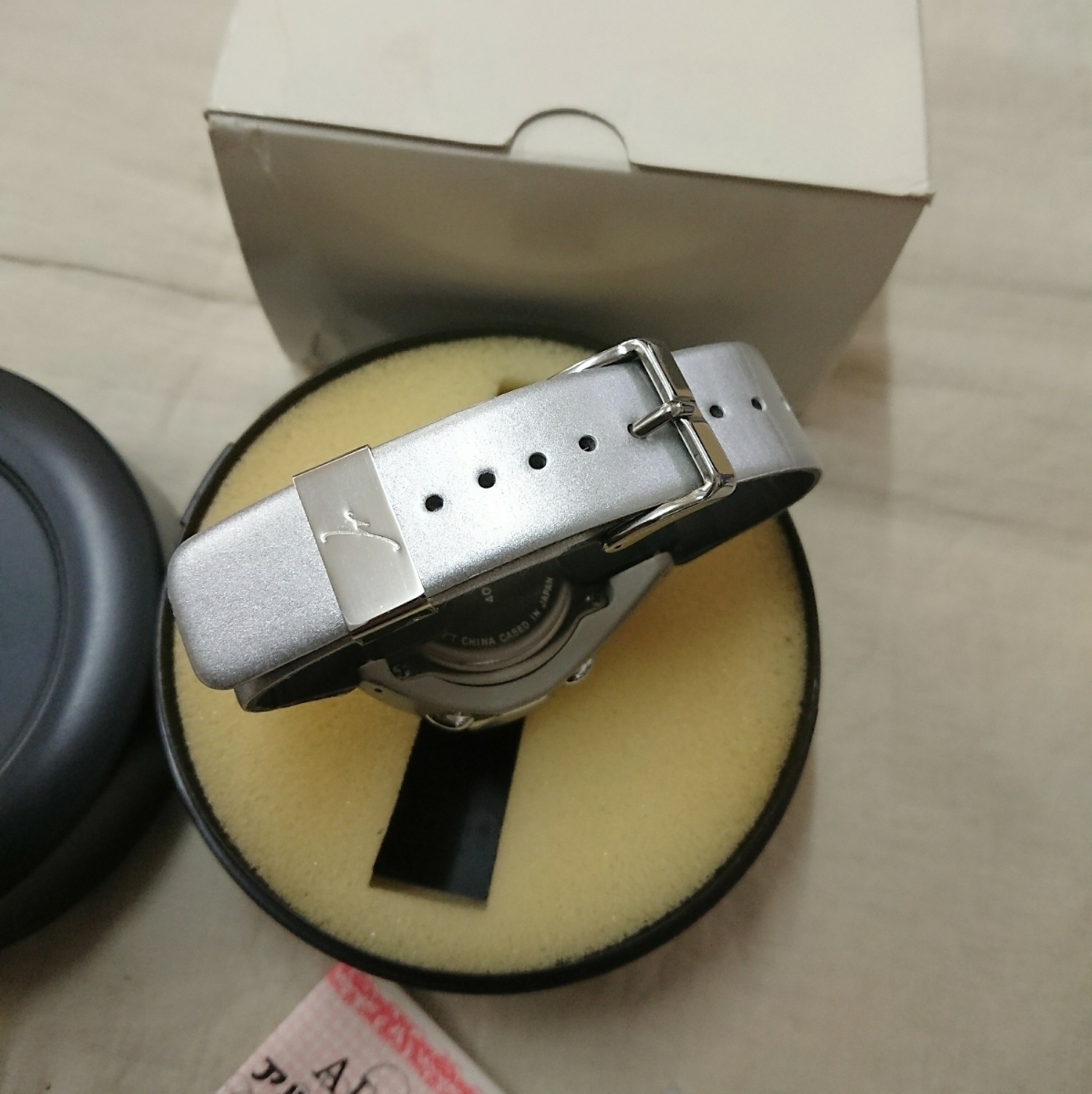 SEIKO ALBA SPOON Y2K シルバー 布製 メンズ 時計 新品電池 ALBA