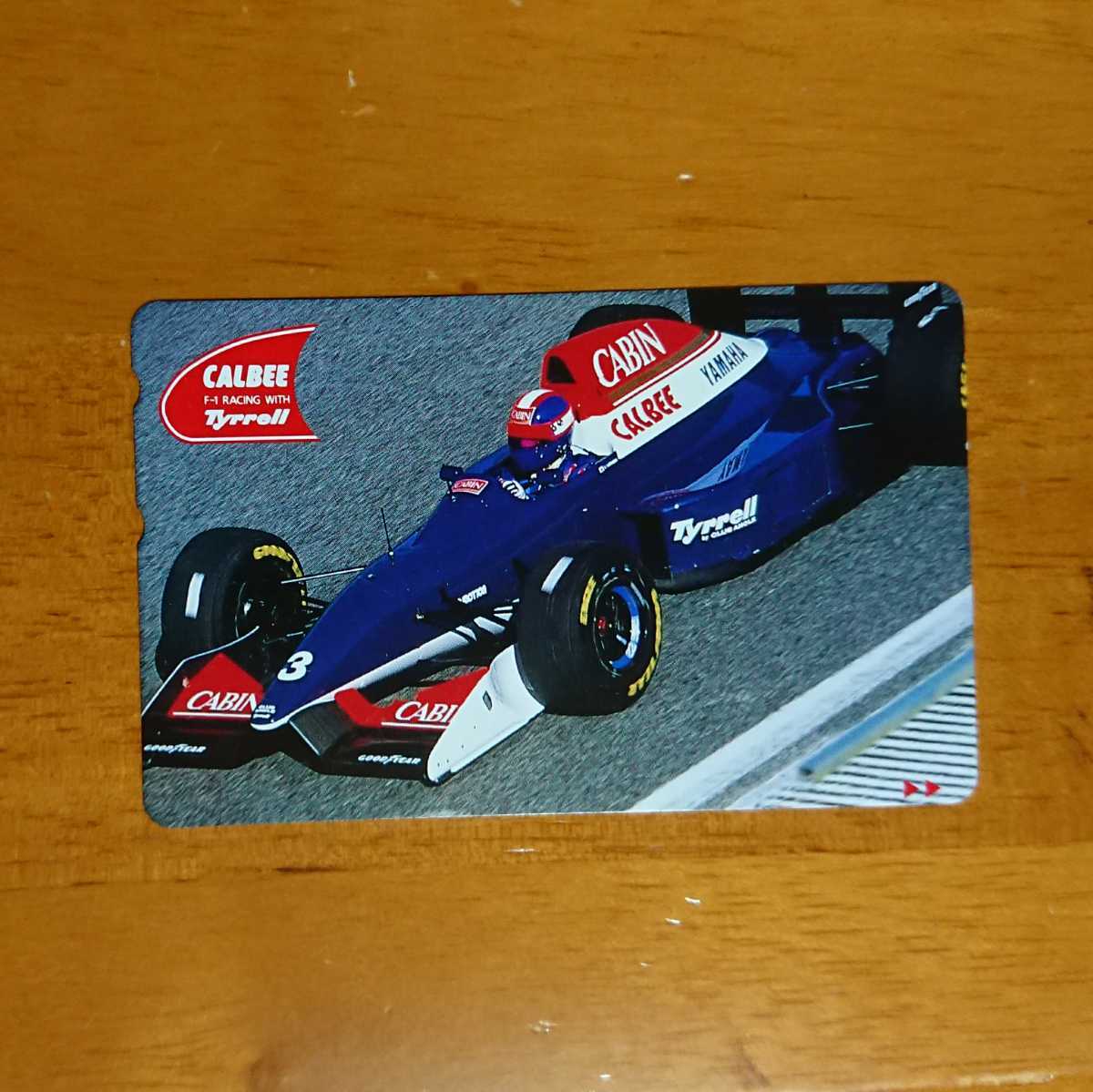 CALBEE カルビー テレホンカード テレカ 未使用 ティレル Tyrrell 片山 