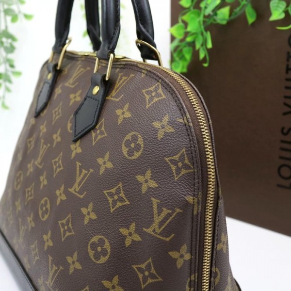 1円【美品】LOUIS VUITTON ルイ・ヴィトン モノグラム アルマ PM 黒 