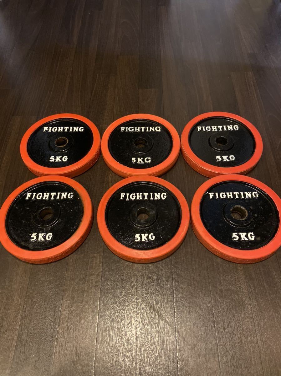 定番，低価 ファイティングロード ダンベル バーベル プレート 5Kg 6枚