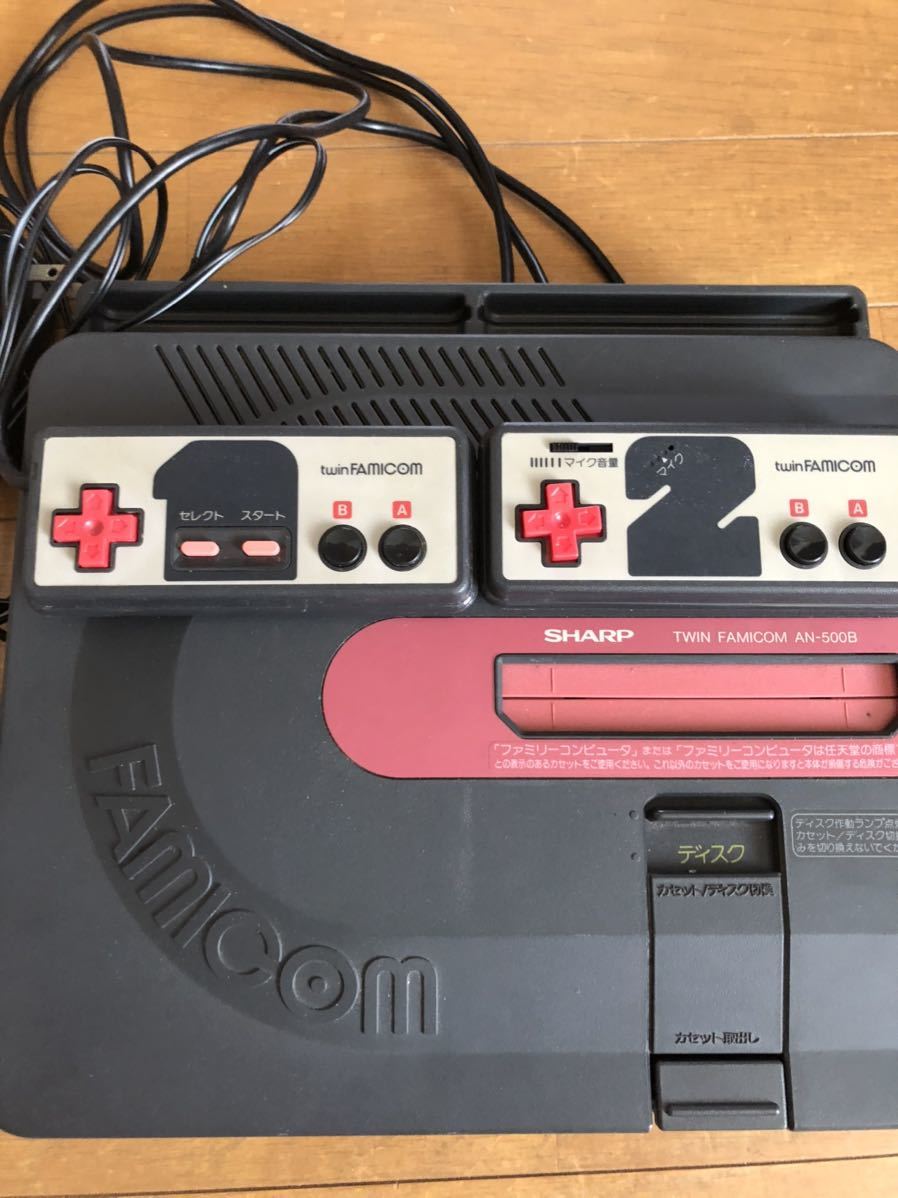 ゲーム シャープ 黒 ツインファミコン AN-500-B 電源&frasl;外箱付