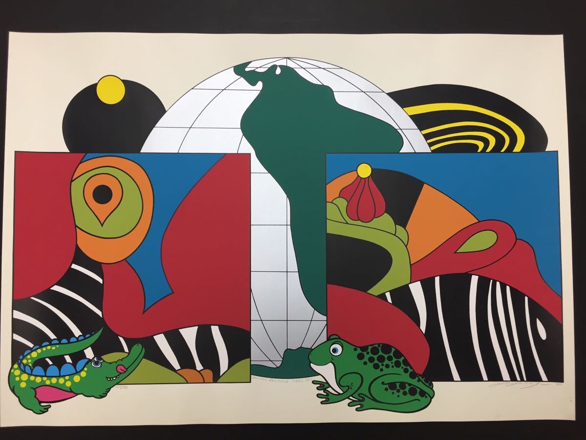 矢柳 剛 GO YAYANAGI 78 版画アート シルクスクリーン 67/75 眠た 