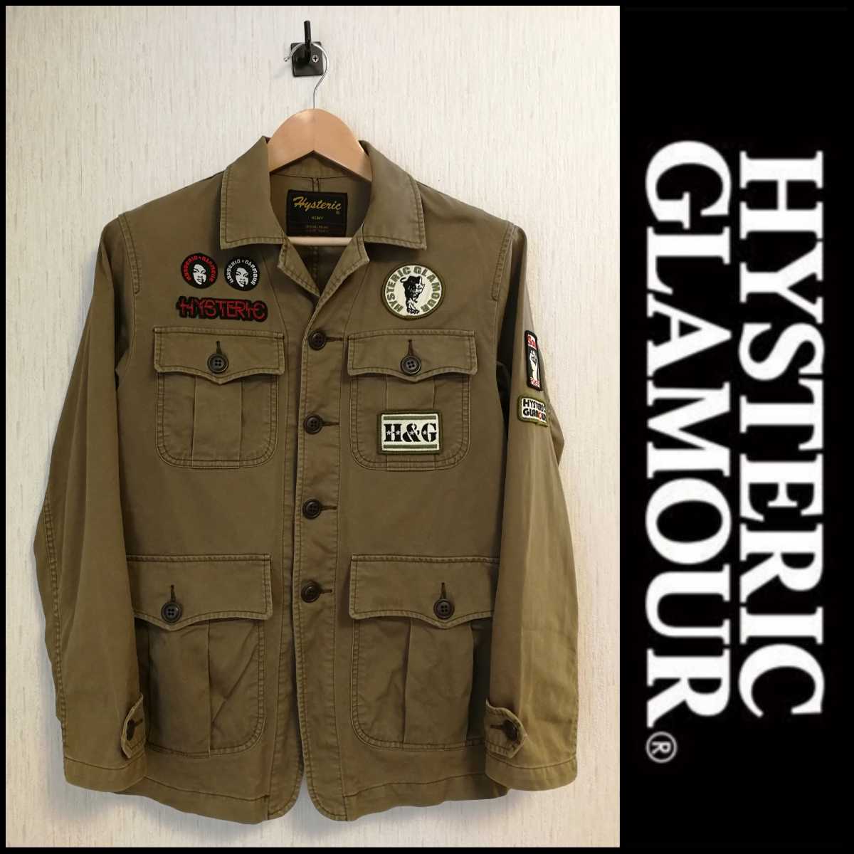 【100%新品，低価】 HYSTERIC GLAMOURヒステリックグラマー ミリタリージャケット カーキ(その他)｜売買されたオークション情報、yahooの商品情報をアーカイブ公開 - オークファン その他