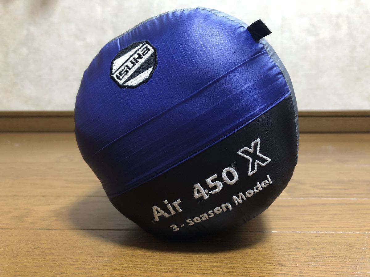 未使用】ISUKA シュラフ 寝袋 イスカ エア450X レギュラー 美品