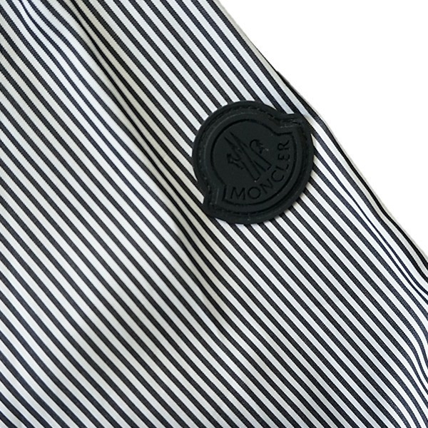 新品 モンクレール ストライプ長袖シャツLホワイト/ブラック MONCLER 