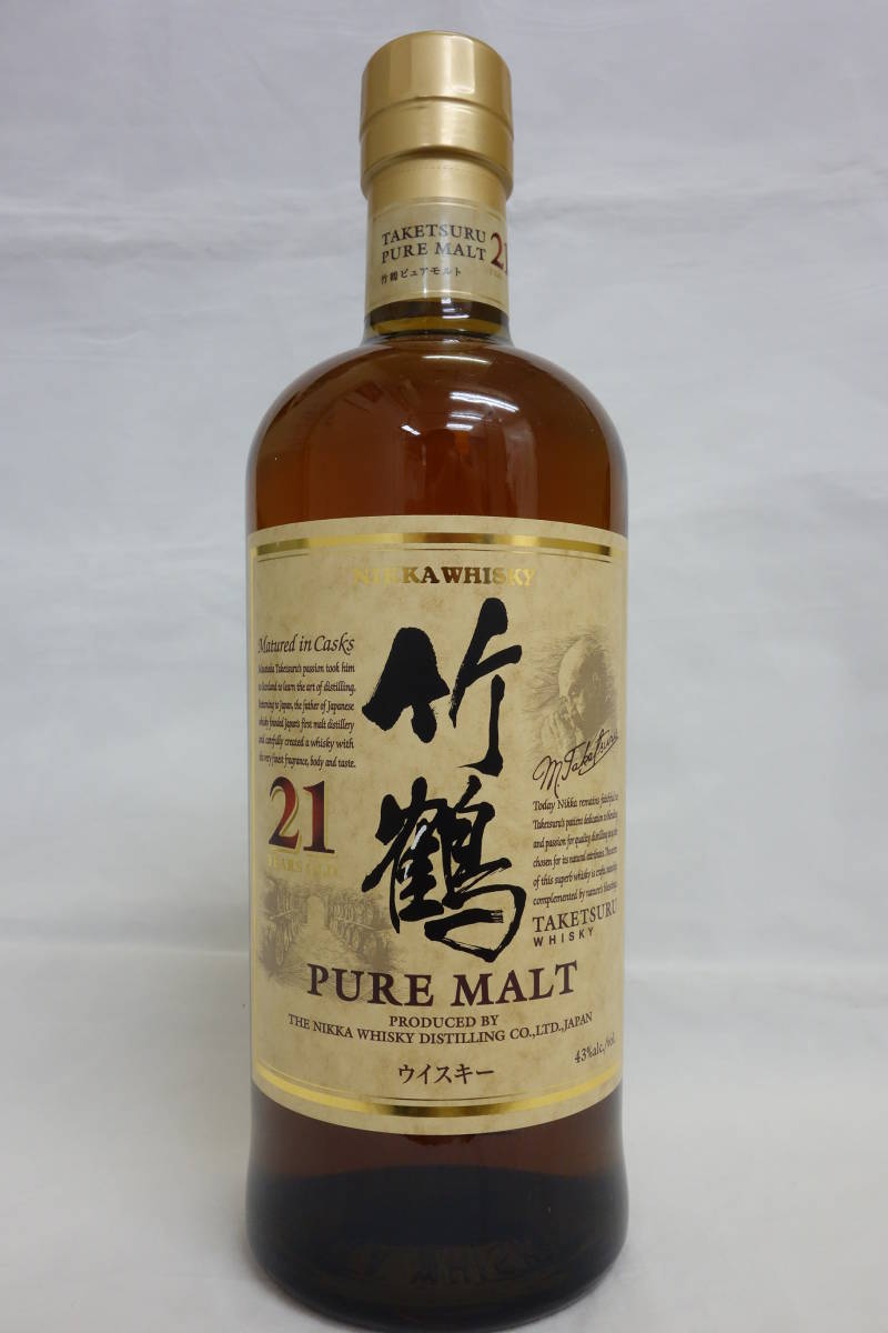 高品質，限定SALE 東京都発送限定 大黒屋 未開栓 NIKKA PURA MALT ニッカ 竹鶴 21年 ピュアモルト ウイスキー 700ml 43％(日本)｜売買されたオークション情報、yahooの商品情報をアーカイブ公開 - オークファン 日本