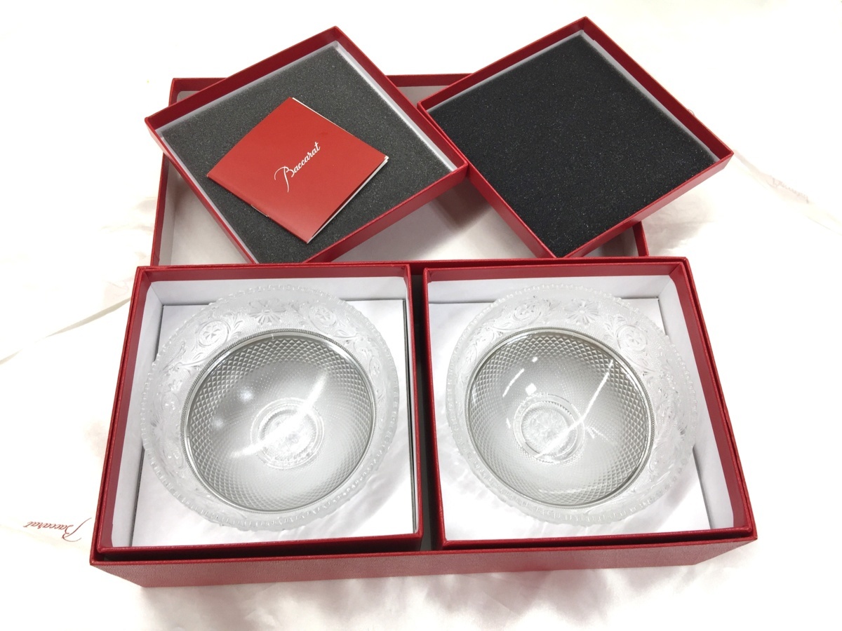 新作入荷，限定セール キングラム 17 Baccarat バカラ アラベスク スモールボウル フルーツボウル ペア 2点セット クリスタル 箱付(バカラ)｜売買されたオークション情報、yahooの商品情報をアーカイブ公開 - オークフ バカラ