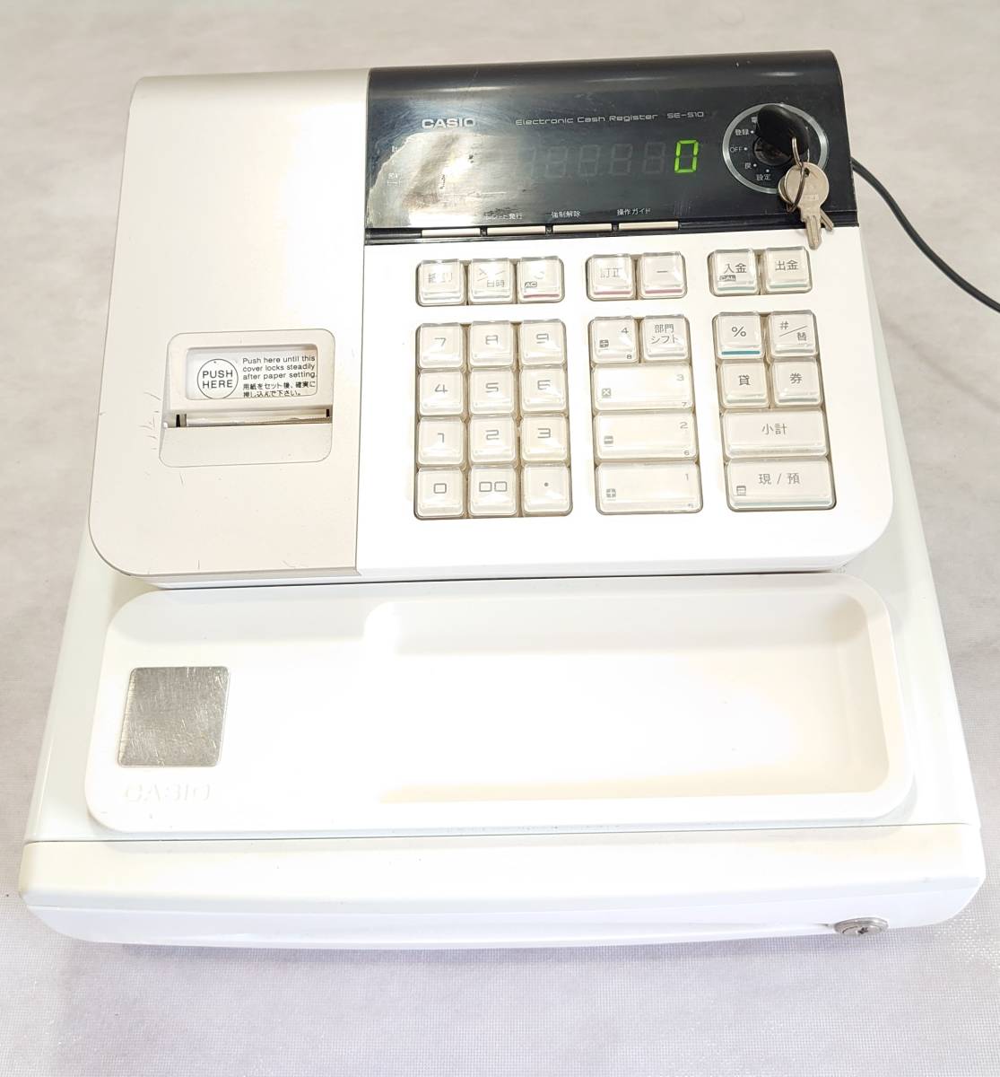 t1 CASIO カシオ 電子レジスター SE-S10 小型ドロアタイプ 通電確認