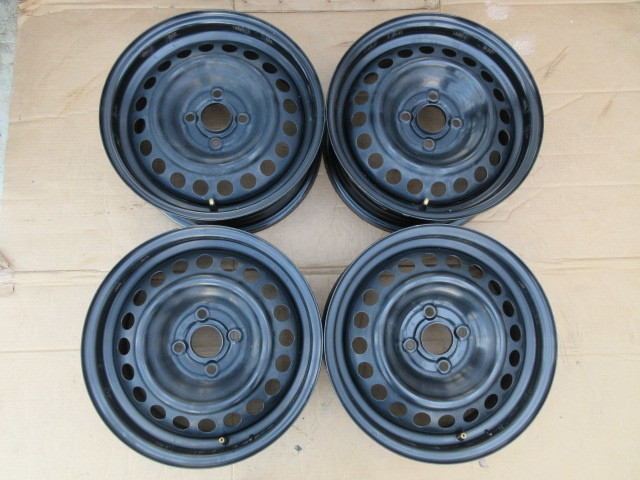 15インチ 4穴 送料込みホンダ 6J PCD100-4H スチールホイール 鉄