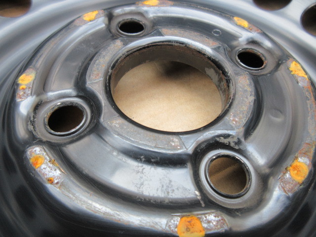 15インチ 4穴 送料込みホンダ 6J PCD100-4H スチールホイール 鉄
