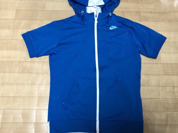  生地良好 胸ポケット NIKE ナイキ ストレッチ混半袖パーカジャージ サイズM(パーカー)｜売買されたオークション情報、yahooの商品情報をアーカイブ公開 - オークファン パーカー