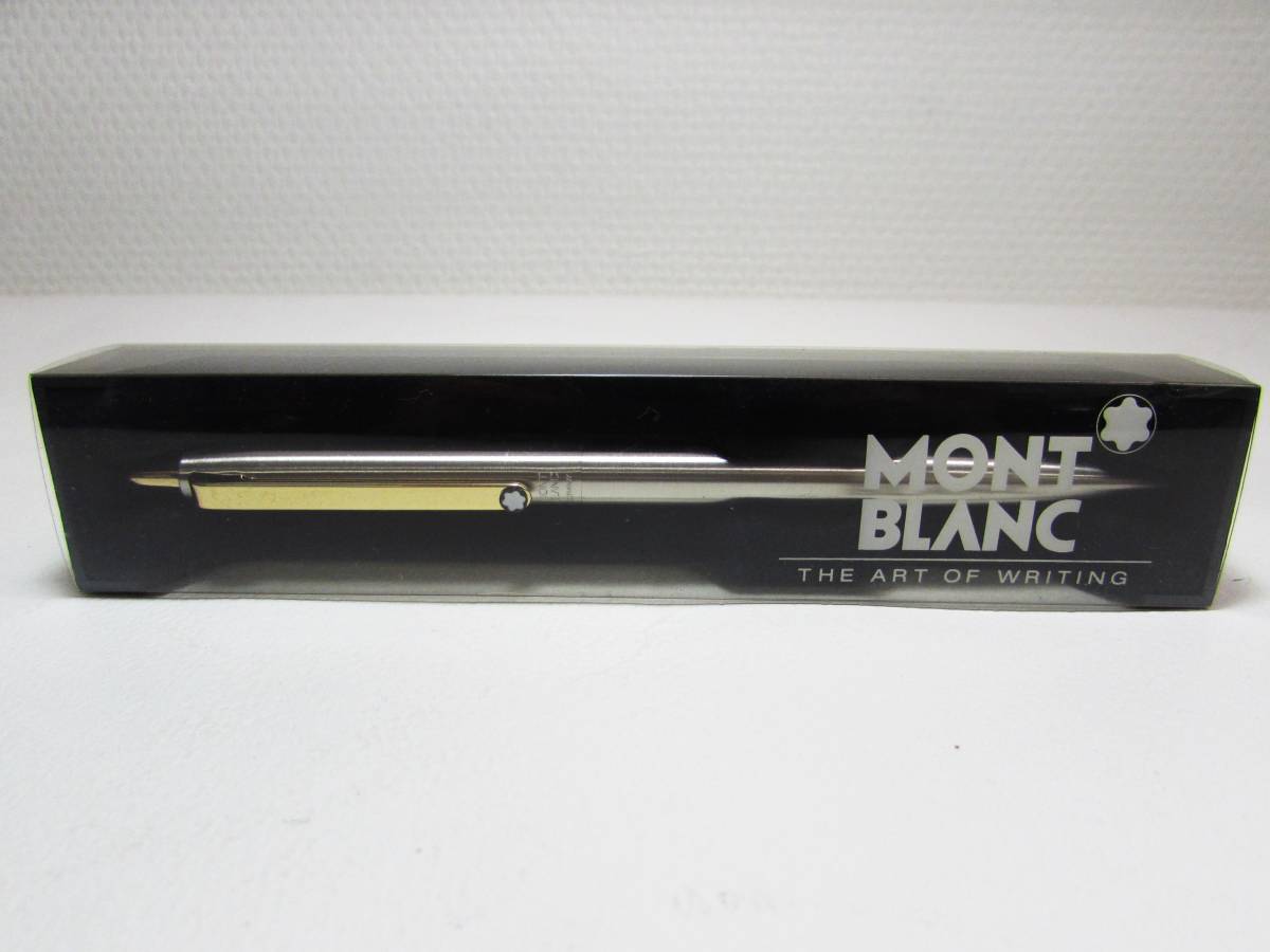全国無料，豊富な 極 ほぼ 品 MONTBLANC モンブラン ボールペン 黒字 ノック式 シルバー色&times;ゴールド色 文具 文房具 筆記用具(モンブラン)｜売買されたオークション情報、yahooの商品情報をアーカイブ公開 - オ モンブラン