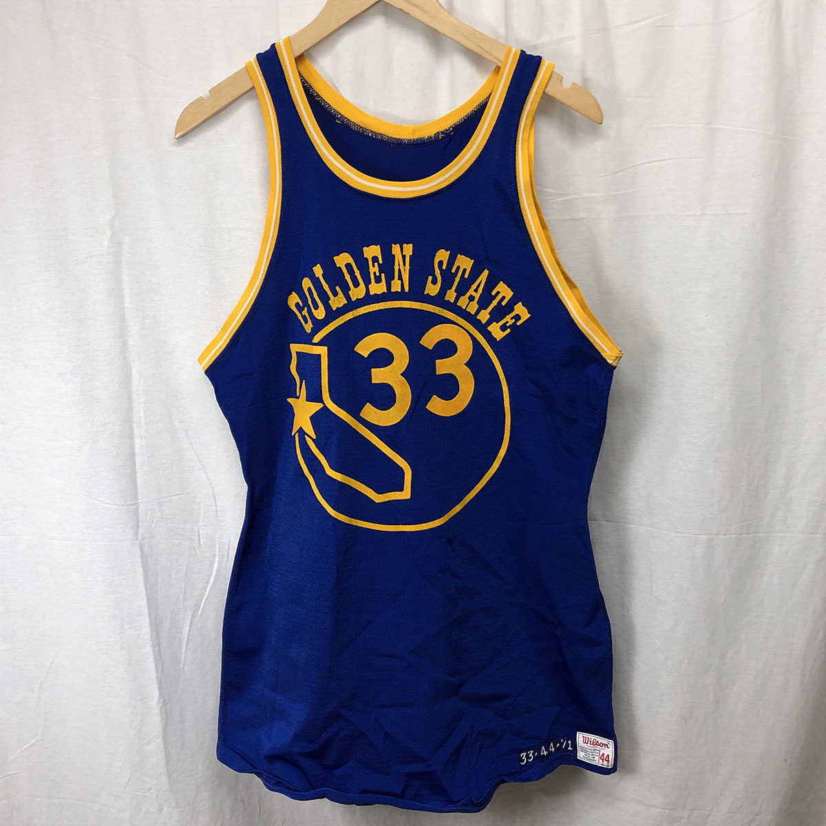 人気，限定SALE 760M/Wilson NBA ゴールデンステート ウォリアーズ/GOLDEN STATE ボブ ポートマン /PORTMAN #33 サイズ44 バスケットボール(記念ユニフォーム)｜売買されたオークション情報、yahooの商品情報をアーカイ ユニフォーム