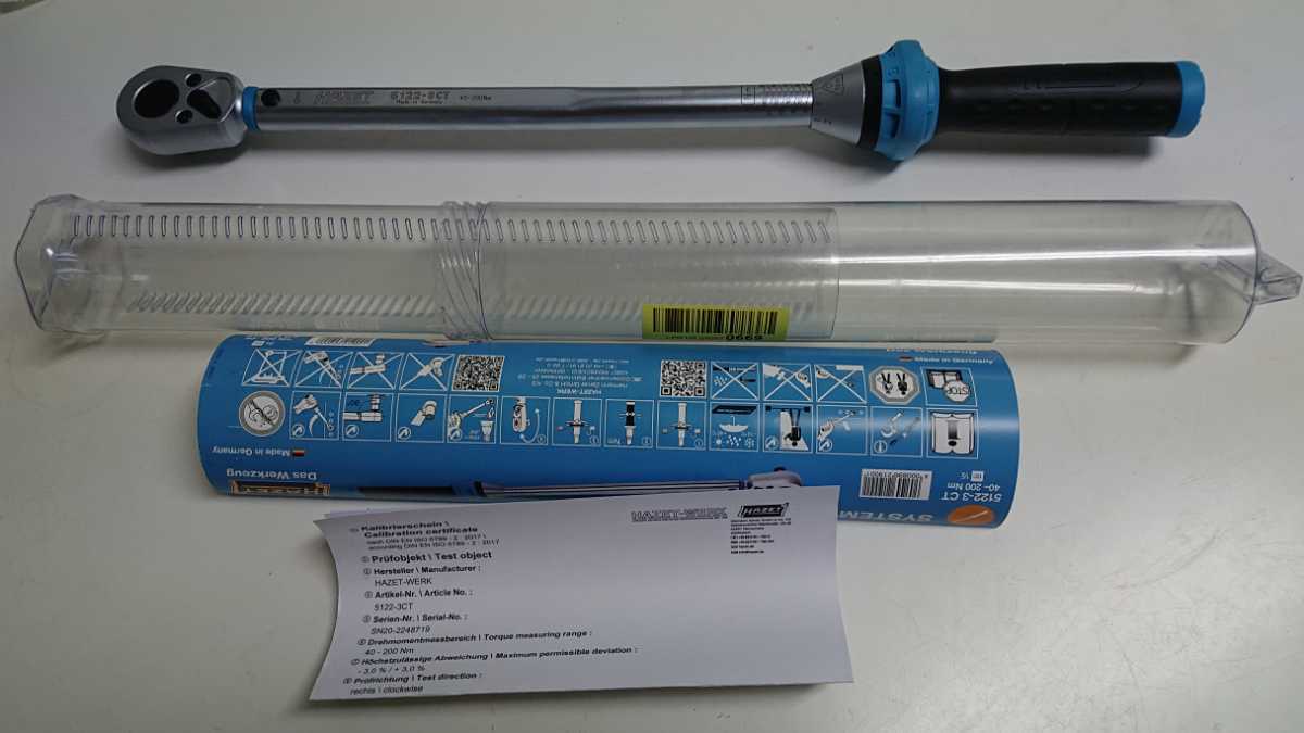 新品 ハゼット 最新モデル 高精度 1/2 トルクレンチ 5122-3CT HAZET