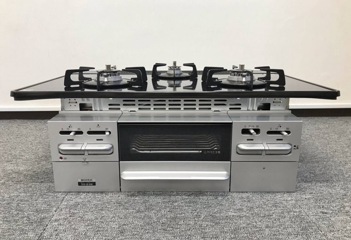 未使用 2018年 HARMAN ハーマン ビルトインコンロ 都市ガス DW32N4WT 3  